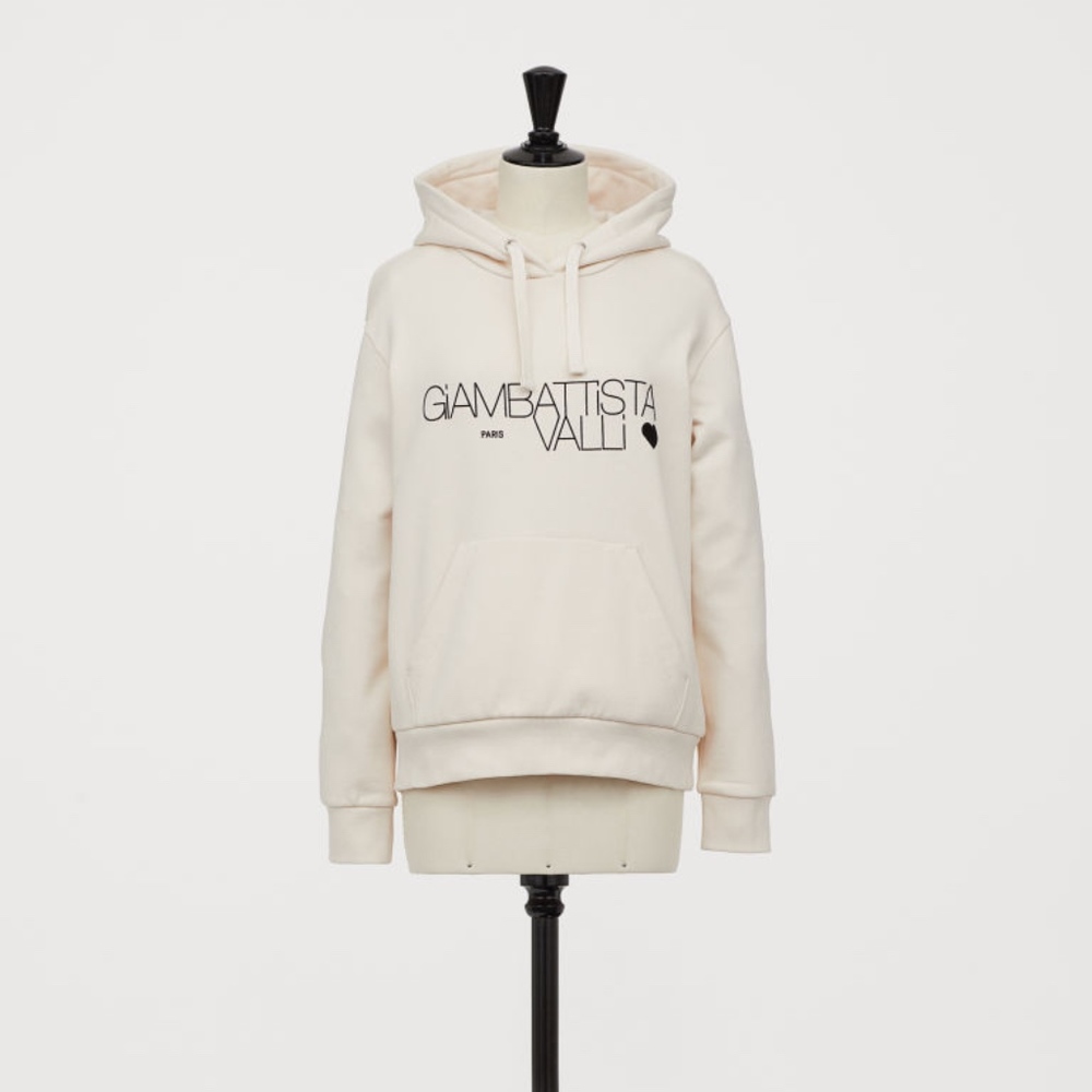 Giambattista Valli X H&M Cream Hooded Sweatshirt